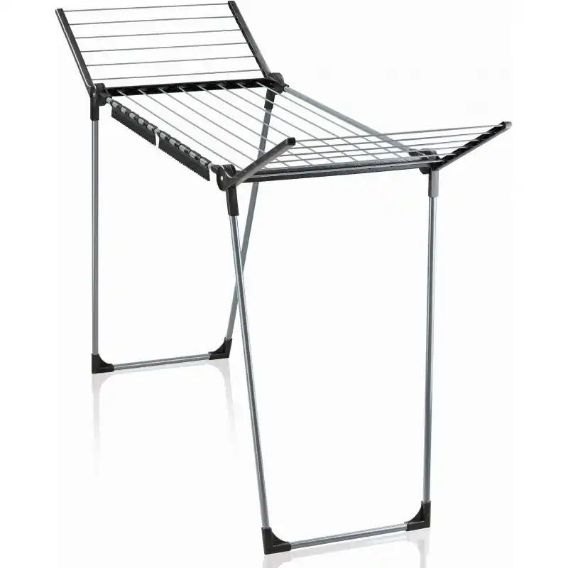 Solange Der Vorrat Reicht LEIFHEIT Pegasus 150 Solid Slim BLACK Wäscheständer 81690