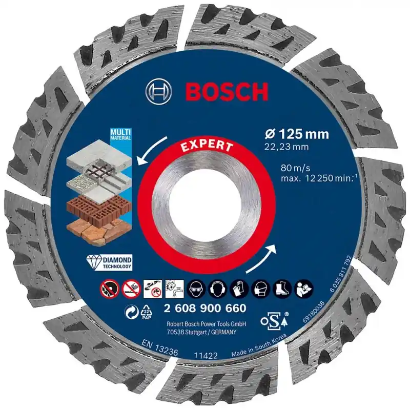 BOSCH EXPERT MultiMaterial Diamanttrennscheiben, 125 x 22,23 x 2,2 x 12 mm 2608900660 Finale Aktion