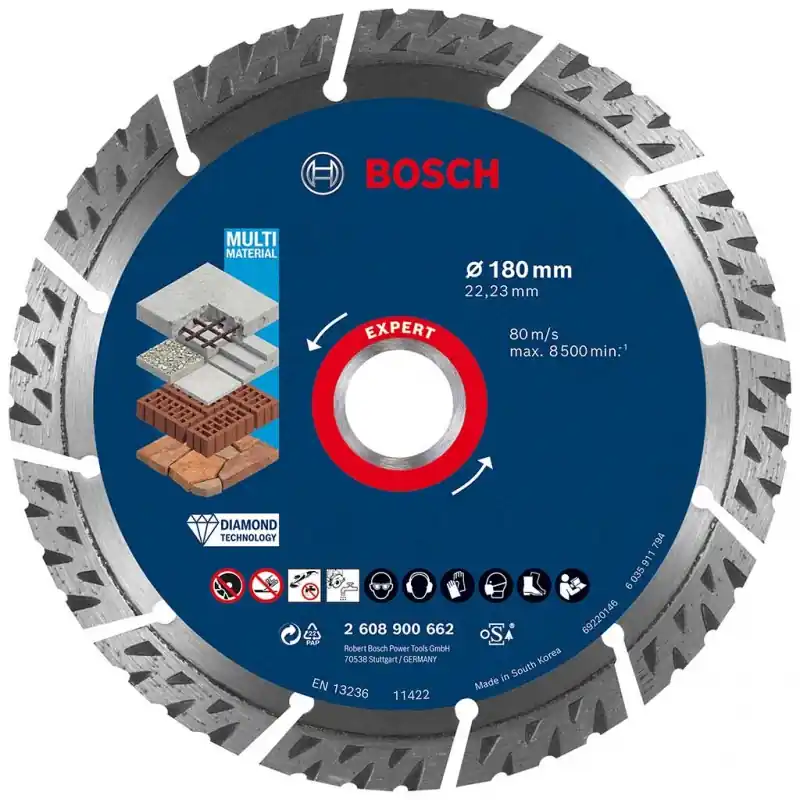 Top-Preis BOSCH EXPERT MultiMaterial Diamanttrennscheiben, 180 x 22,23 x 2,4 x 12 mm 2608900662