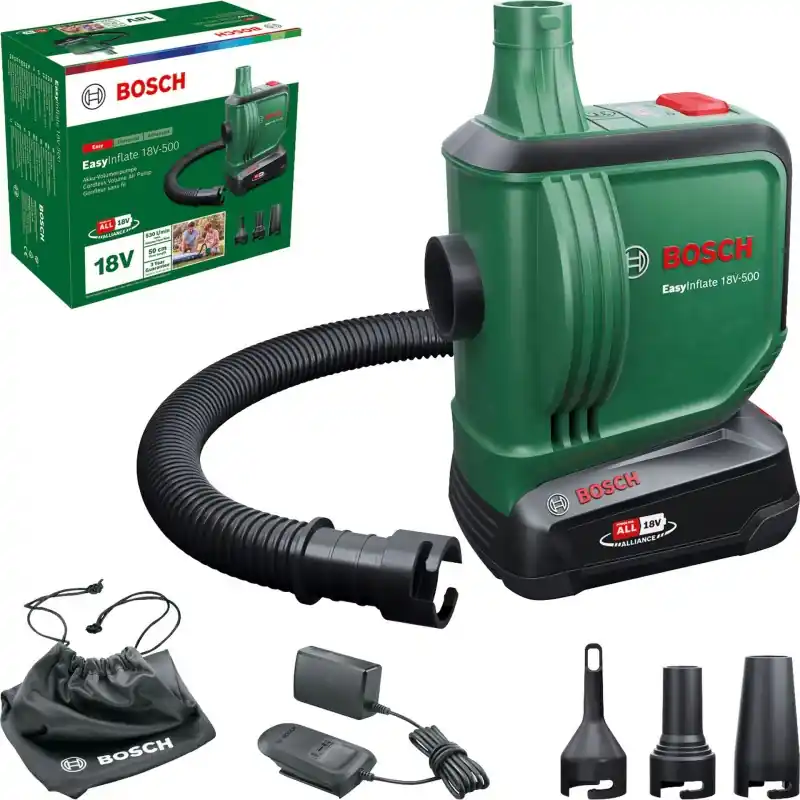 BOSCH EasyInflate 18V-500 Akku-Volumenpumpe 1x 2.0Ah 0603947201 Aktuell
