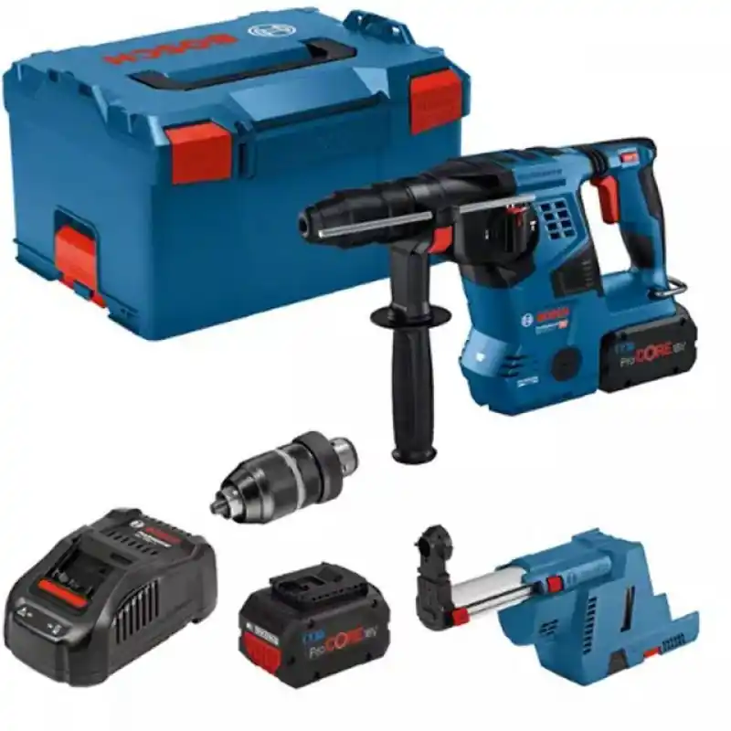 BOSCH GBH 18V-28 CF Akku-Bohrhämmer SDS-Plus, GDE 18V-16, L-BOXX, 2x 8.0Ah 0611921003 Neu Im Sortiment