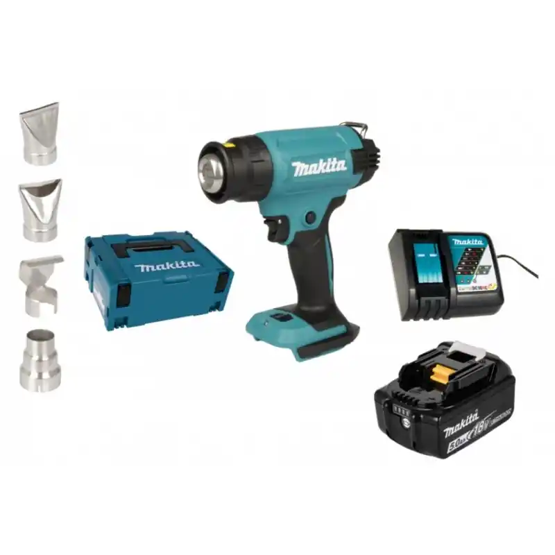 Makita DHG181RT1J Akku-Heißluftgebläse, Li-ion LXT 18V/5,0Ah, Makpac Ausverkauf