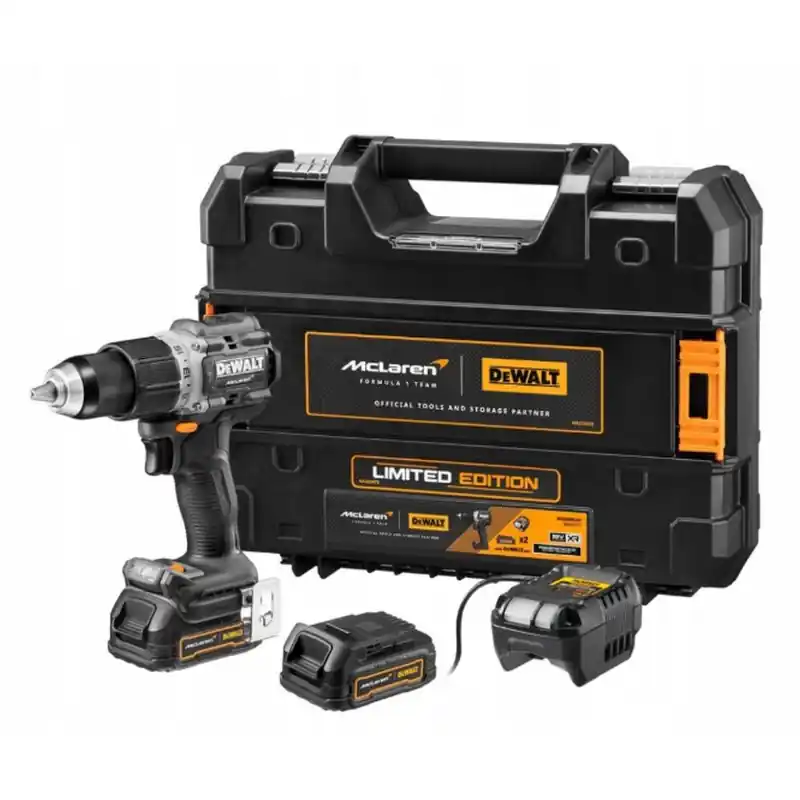 Jetzt Bestellen DeWALT DCD85ME2GT-QW Akku-Schlagbohrschrauber McLaren (90Nm/18V/2x1,7Ah) T-stak