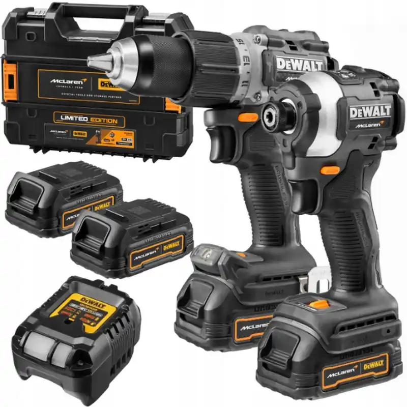 Preiswert DeWALT DCK200ME2GT-QW Kombo pack McLaren (DCD85M+DCF85M+18V/2x1,7 Ah) Tstak