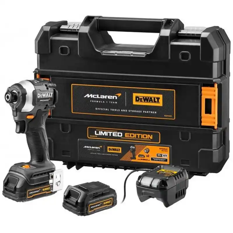 DeWALT DCF85ME2GT-QW Akku-Schlagschrauber McLaren 1/4" (206Nm/18V/2x1,7Ah) Tstak Mega-Angebot