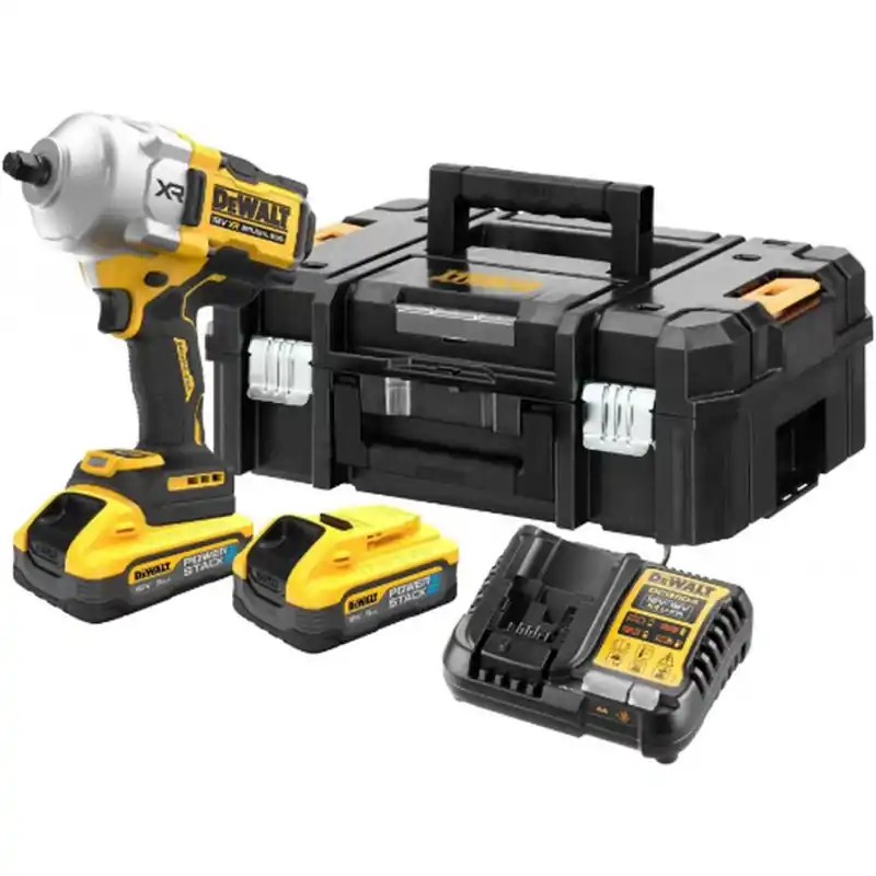 Geprüft DeWALT DCF961H2T-QW Akku-Schlagschrauber (1/2"/ 1496Nm) XR PowerStack (18V/2x5,0Ah) Tstak