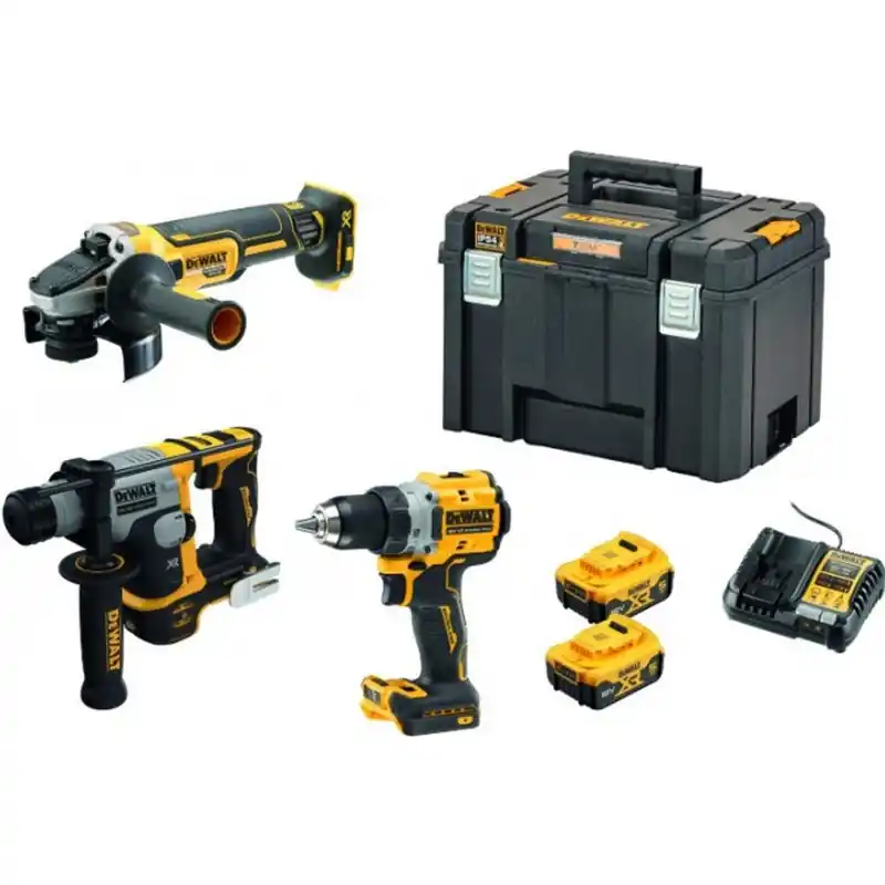 DeWALT DCK355P2T-QW Akku-Kombopack (DCD800+DCG405+DCH172)+(18V/2x5,0Ah)Tstak Abverkauf