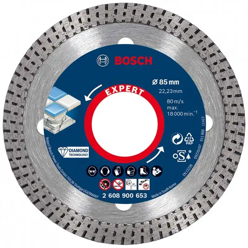 BOSCH EXPERT HardCeramic Diamanttrennscheiben, 85 x 22.23 x 1,6 x 7 mm 2608900653 Must-Have