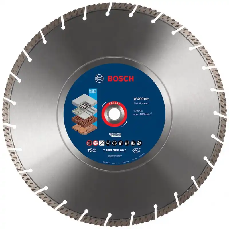 BOSCH EXPERT MultiMaterial Diamanttrennscheiben, 400 x 20/25,40 x 3,3 x 12 mm 2608900667 Beliebt