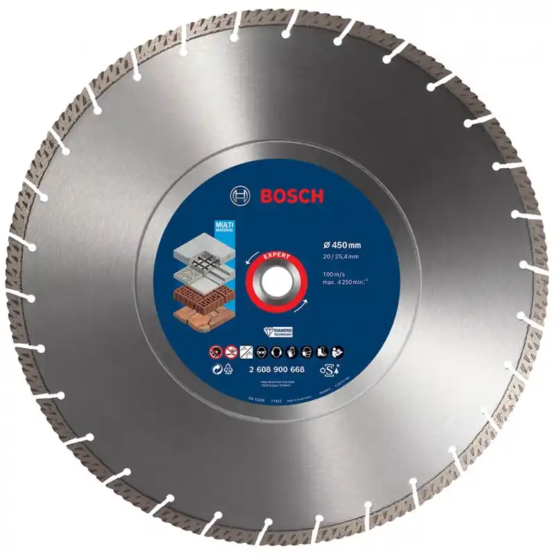 BOSCH EXPERT MultiMaterial Diamanttrennscheiben, 450 x 25,40 x 3,3 x 12 mm 2608900668 Neu