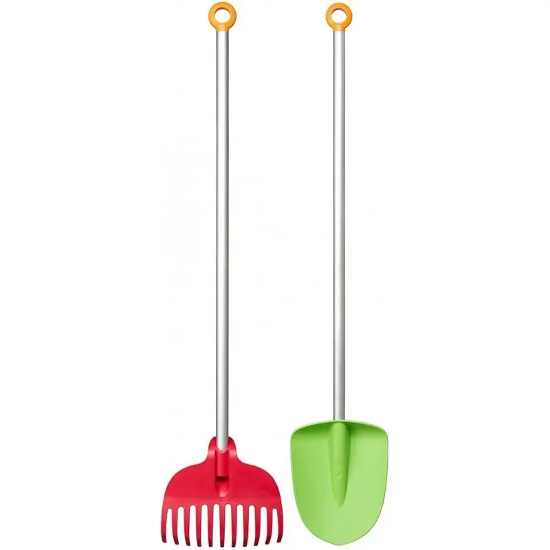 Fiskars MyFirst Set aus Kinderspaten und Kinderlaubbesen 1063038 Markenware