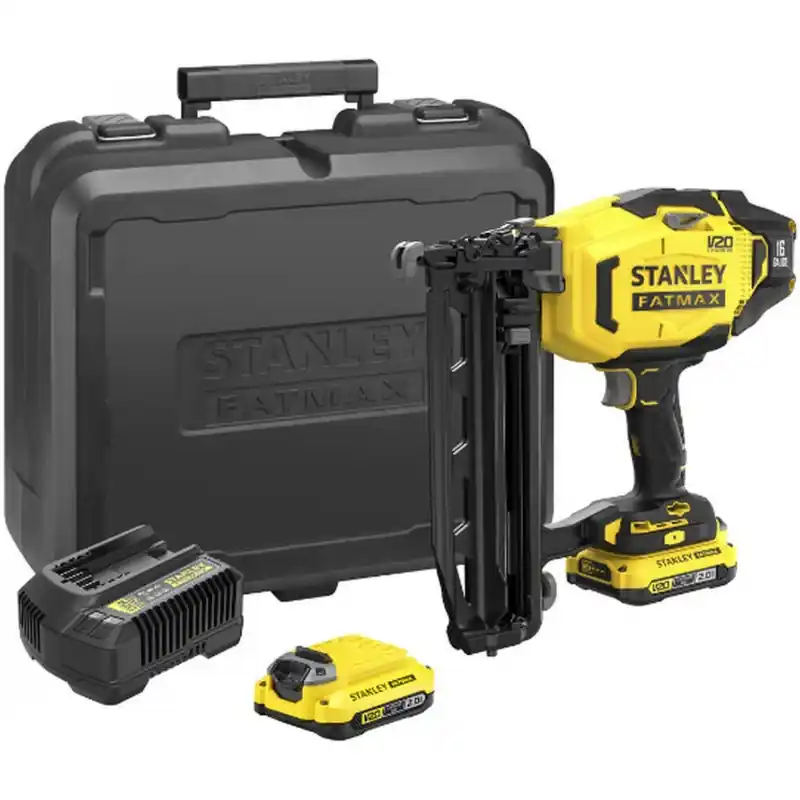 Stanley SFMCN616D2K-QW FatMax V20 Akku-Nagler (16Ga/18V/2x2,0Ah), Koffer Preisreduziert