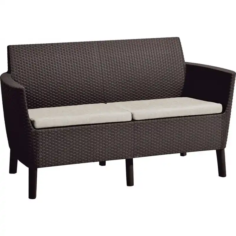 Jetzt Kaufen KETER SALEMO 2-Sitzer Sofa, 133 x 67 x 76 cm, braun/beige 17209038