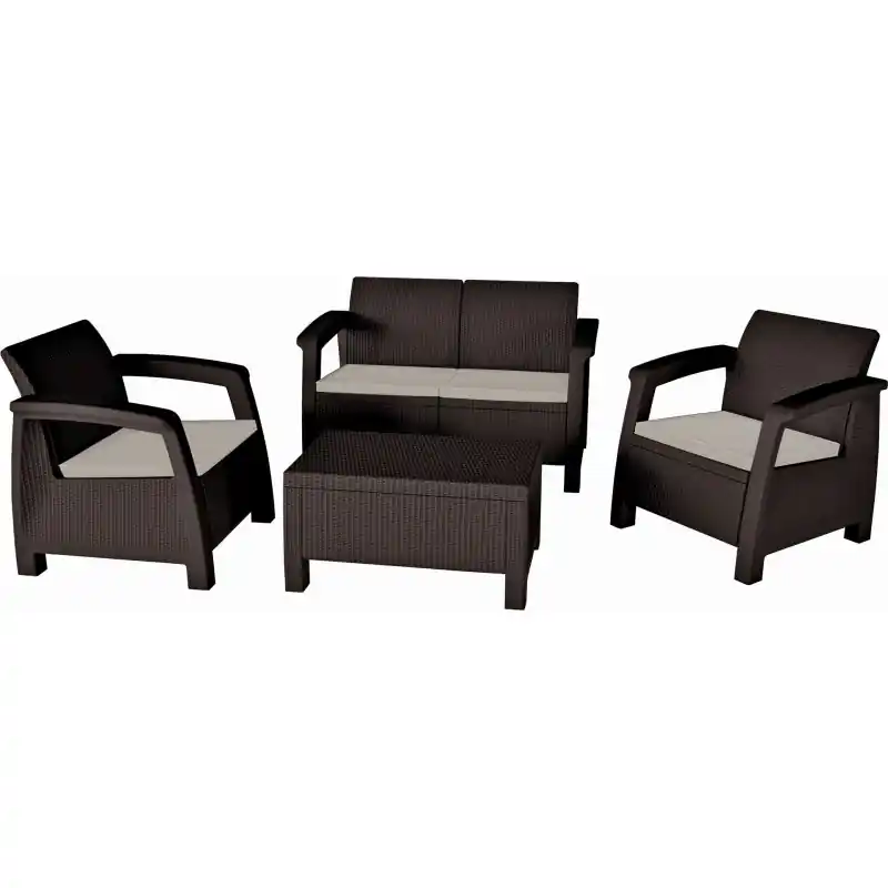 KETER BAHAMAS Lounge-Set, braun/beige 17202269 Schnäppchen