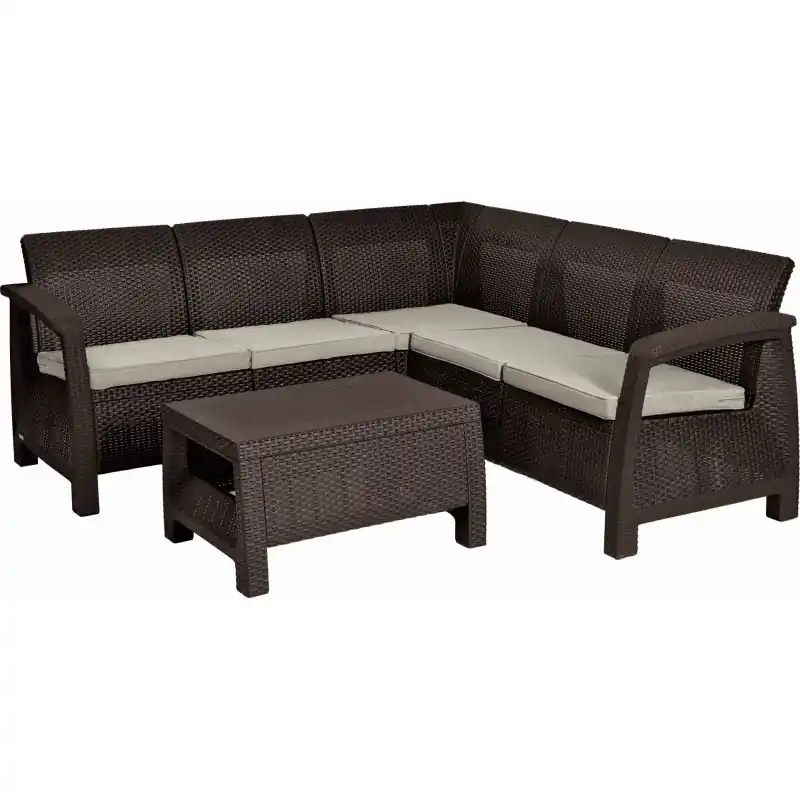 Geprüft KETER CORFU RELAX Lounge-Set, braun/beige 17202123