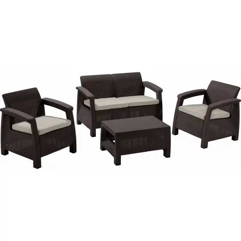 Neu Im Sortiment KETER CORFU Lounge-Set, braun/beige 17197361