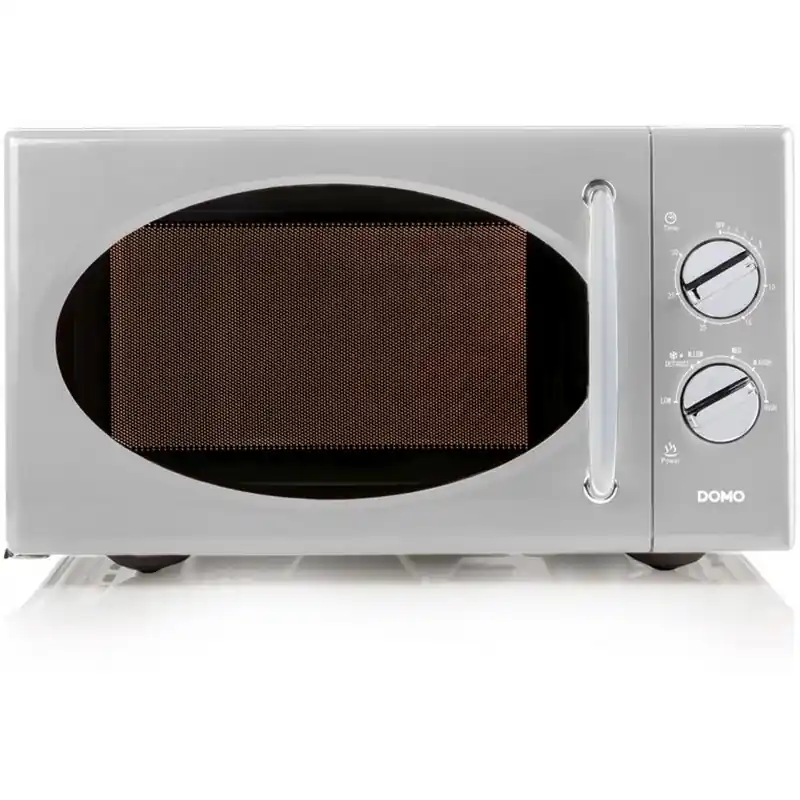Ausverkauf DOMO Mikrowelle (900W/25 L) Silberfarben/Grau DO302