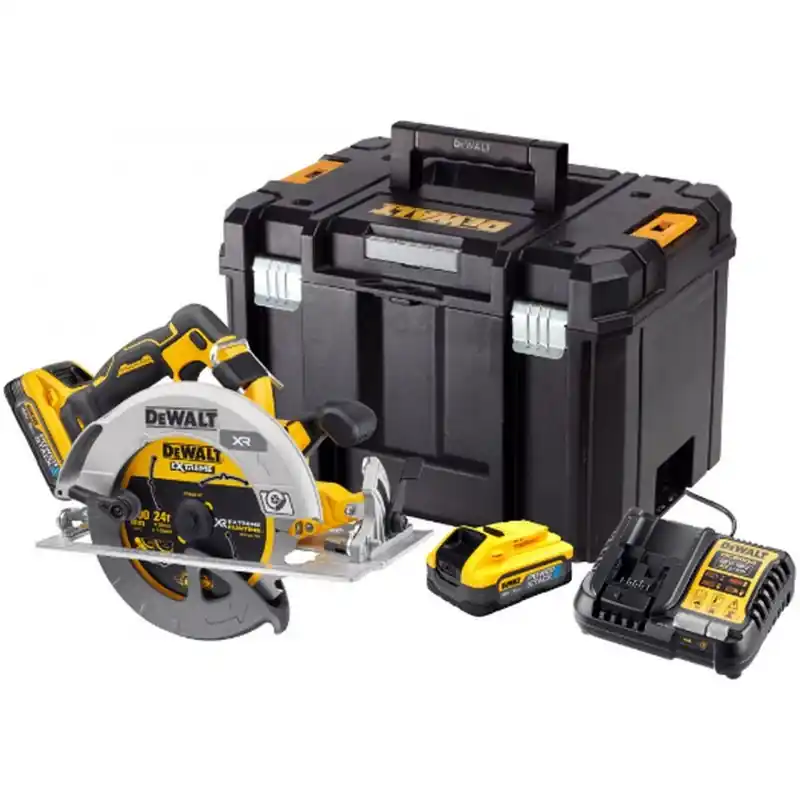 Must-Have DeWALT DCS573H2T-QW Akku-Handkreisäge (18V/2x5,0Ah PowerStack) Tstak