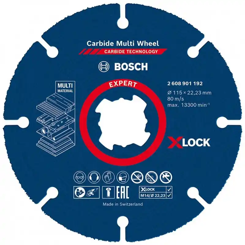 BOSCH EXPERT Carbide Multi Wheel X-LOCK Trennscheibe, 115 mm, 22,23 mm 2608901192 Rabatt