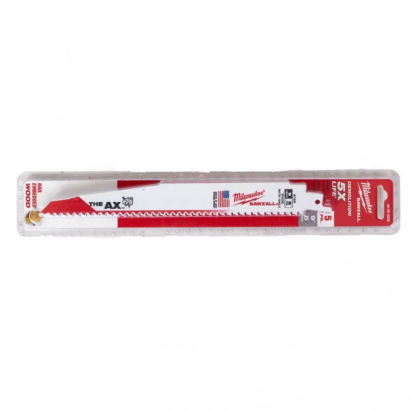 Preiswert Milwaukee AX 230 Demontage Säbelsägeblatt (230mm/5Stück) 48005026