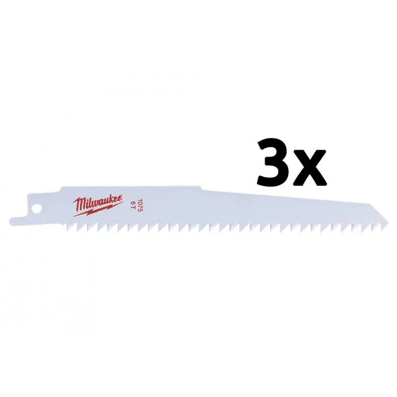 Preisknaller Milwaukee Sawzall Säbelsägeblatt (150mm/3Stück) 48001075