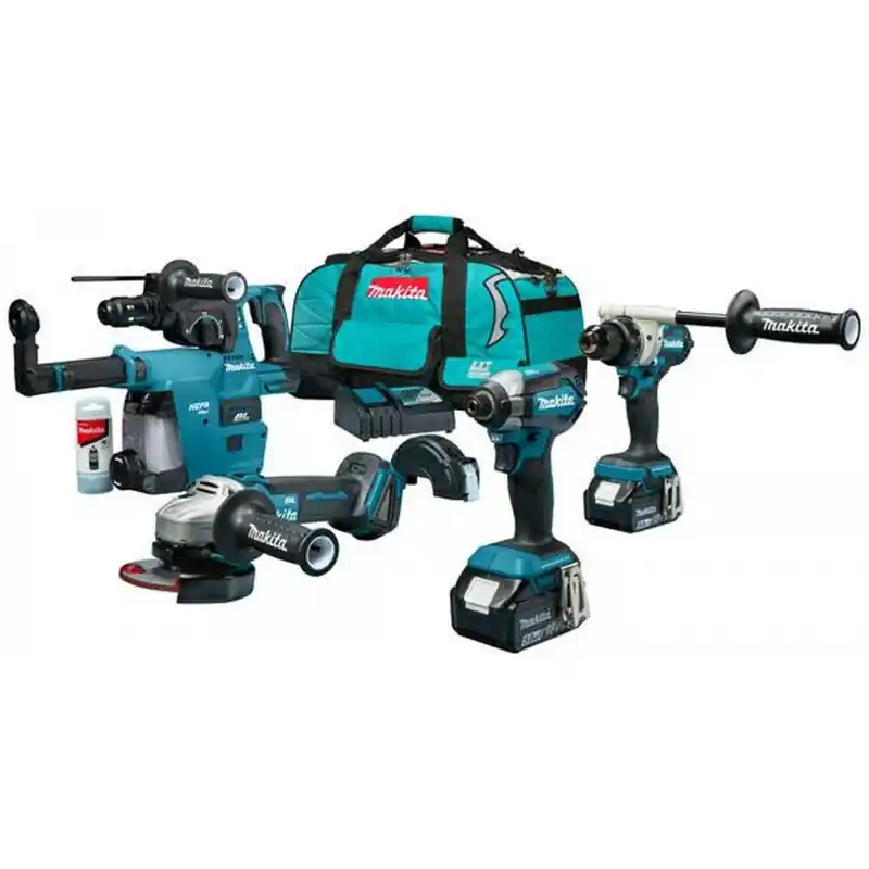Online Kaufen Makita DLX4155TX1 Combo set DGA504 + DDF486 + DTD153 + DHR243 + (18V/2x5,0Ah) Tasche