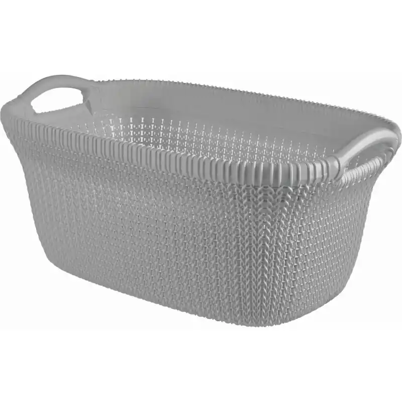 CURVER KNIT 40L Wäschekorb 60 x 27 x 39 cm, grau 03677-099 Versand Am Gleichen Tag