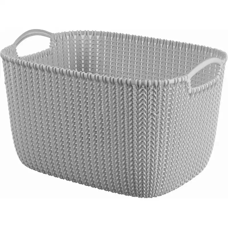 CURVER KNIT L 19L Aufbewahrungskorb 40 x 30 x 23 cm grau 03670-099 Ausverkauf