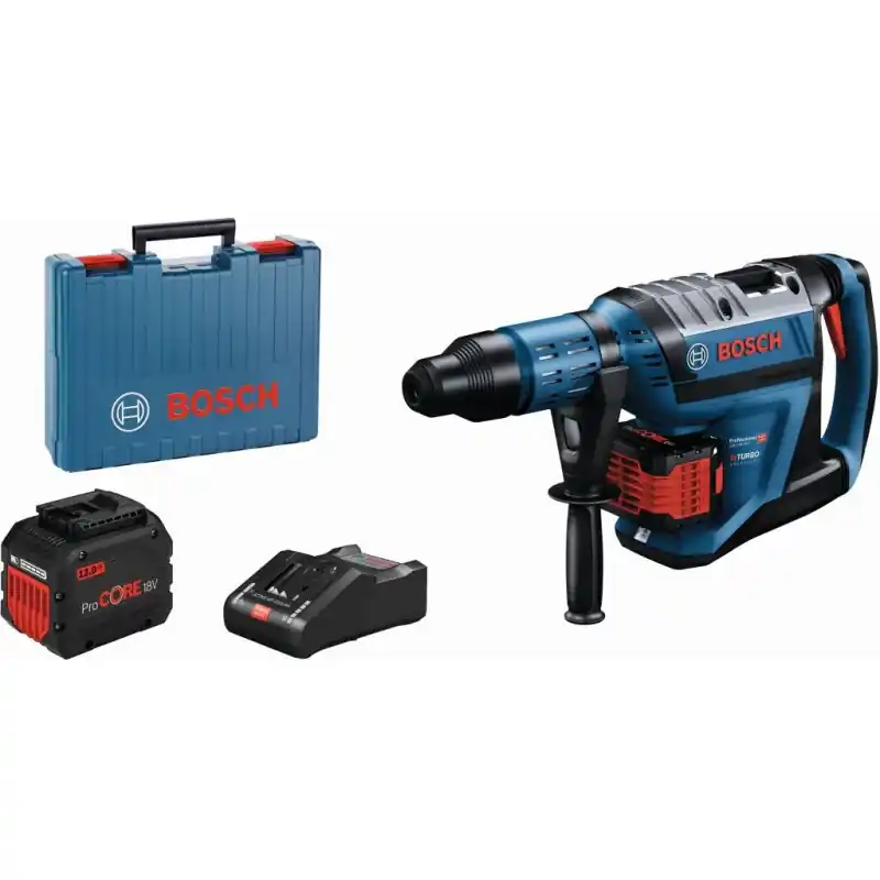 BOSCH GBH 18V-45 C Akku-Bohrhammer BITURBO mit SDS max, 2x 12,0Ah, Koffer 0611913002 Beliebt