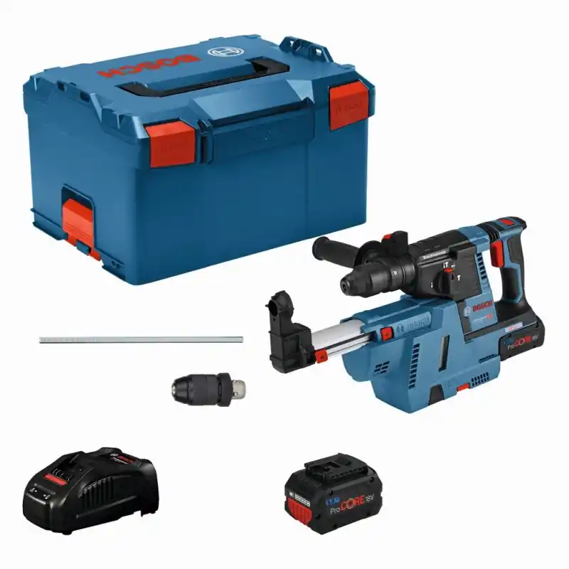 BOSCH GBH 18V-26 F Akku-Kombibohrhammer SDS Plus, GDE 18V-16, 2x 5,5Ah 061191000G Expressversand