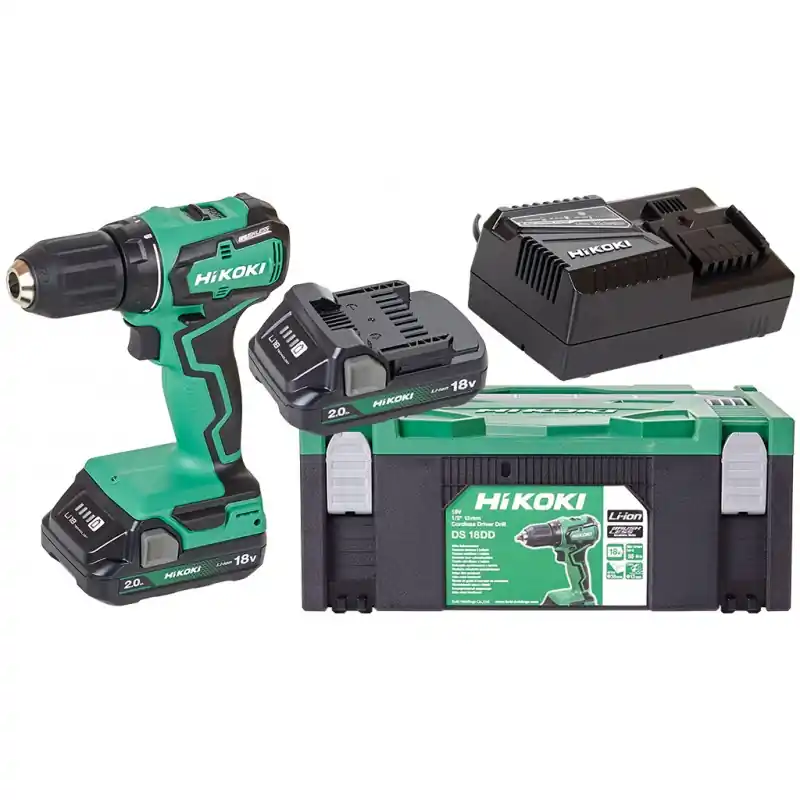 Nur Heute HiKOKI DS18DDWRZ Akku Bohrschrauber Set (18V/2x 2,0Ah)