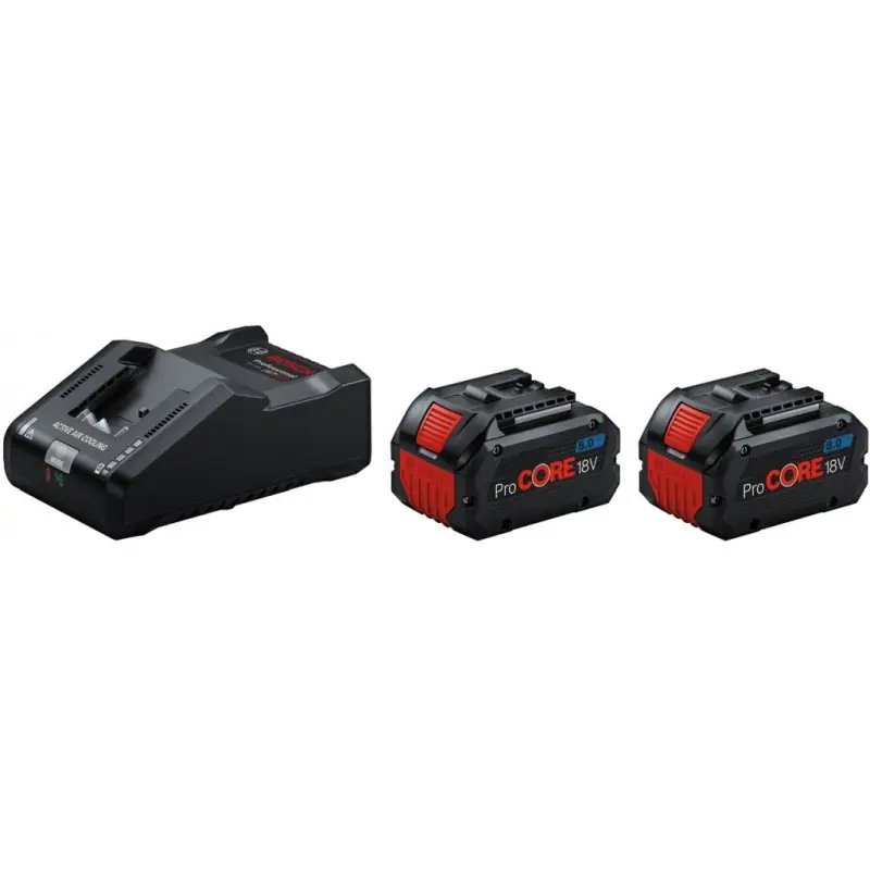 Finale Aktion BOSCH Starter Set 2 x PROCORE18V 8.0AH + GAL 18V-160 PROFESSIONAL 1600A02T5P