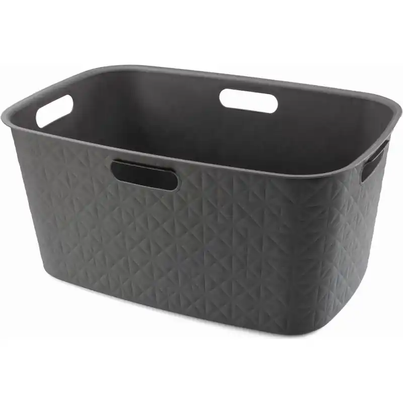 Direktkauf CURVER SOFTEX 45L Wäschekorb 39,7 x 59,4 x 27,4 cm, dunkelgrau 00572-Z68