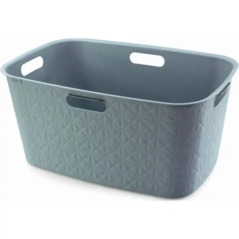 Meistverkauft CURVER SOFTEX 45L Wäschekorb 39,7 x 59,4 x 27,4 cm, blau 00572-Z69