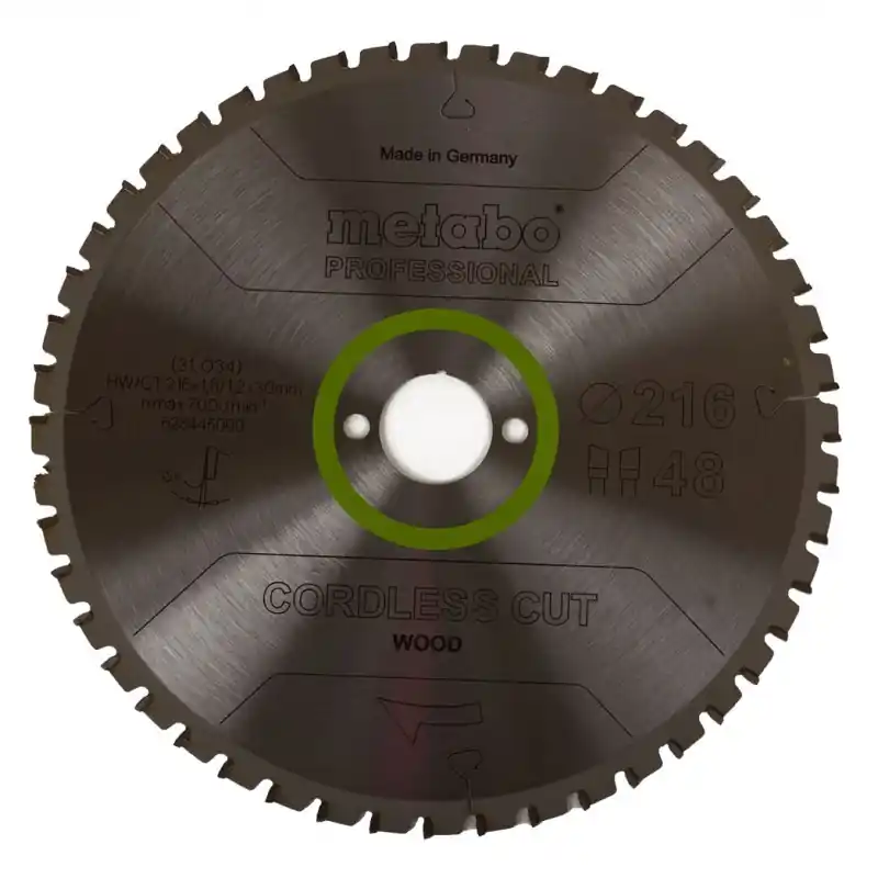 Sonderaktion Metabo cordless cut wood - professional 216 x 30 x 1,2 mm 5°neg Z48 (628445000)