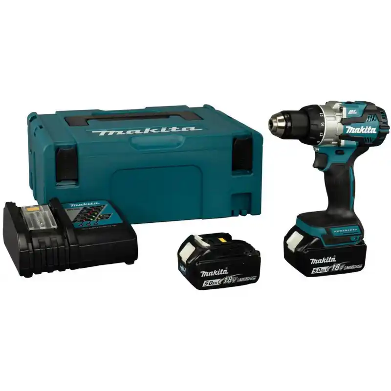 Sale Makita DHP489RTJ Akku-Schlagbohrschrauber Li-ion LXT (18V/2x5,0Ah) Makpac