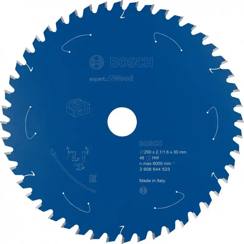 Neu BOSCH Kreissägeblatt für Akkusägen Expert for Wood, 254 x 2,1/1,6 x 30,48 Zähne 2608644686