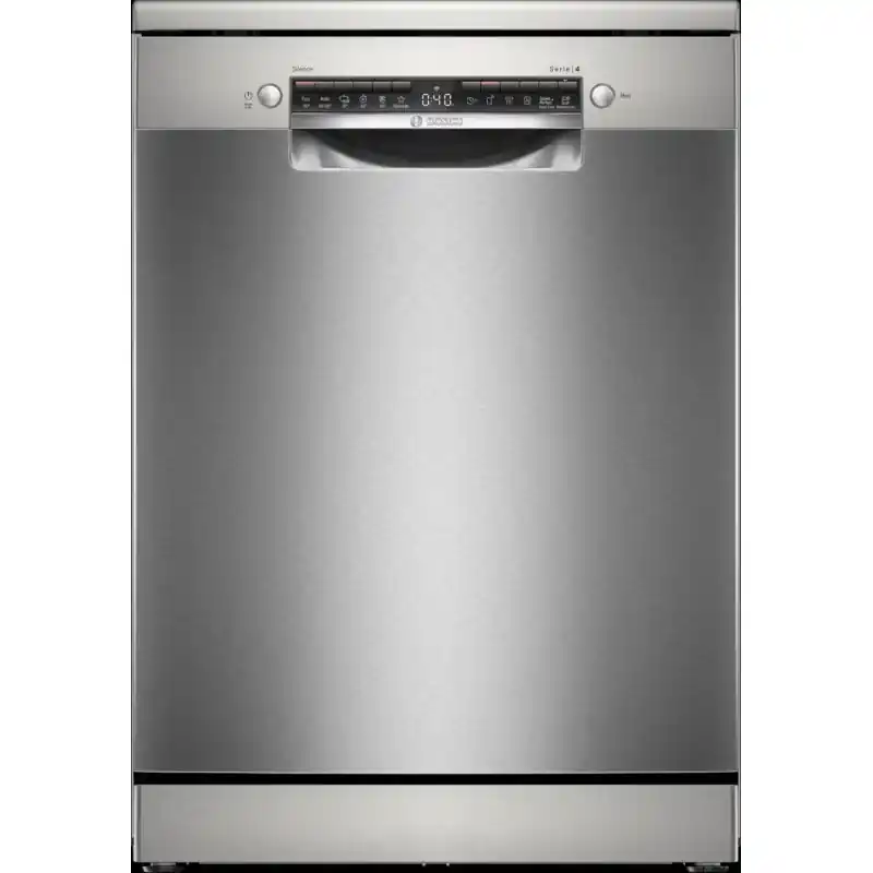 Bestpreis Bosch Serie 4 Freistehender Geschirrspüler 60 cm Silver Inox SMS4HVI00E