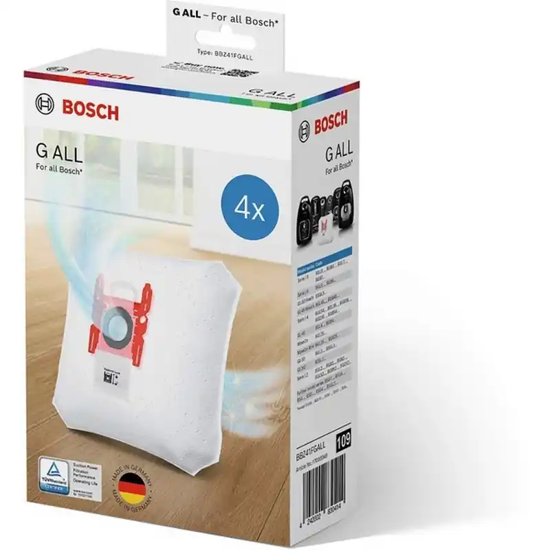 Bosch PowerProtect Staubsaugerbeutel Type G ALL (4 Stück) BBZ41FGALL Rabatt