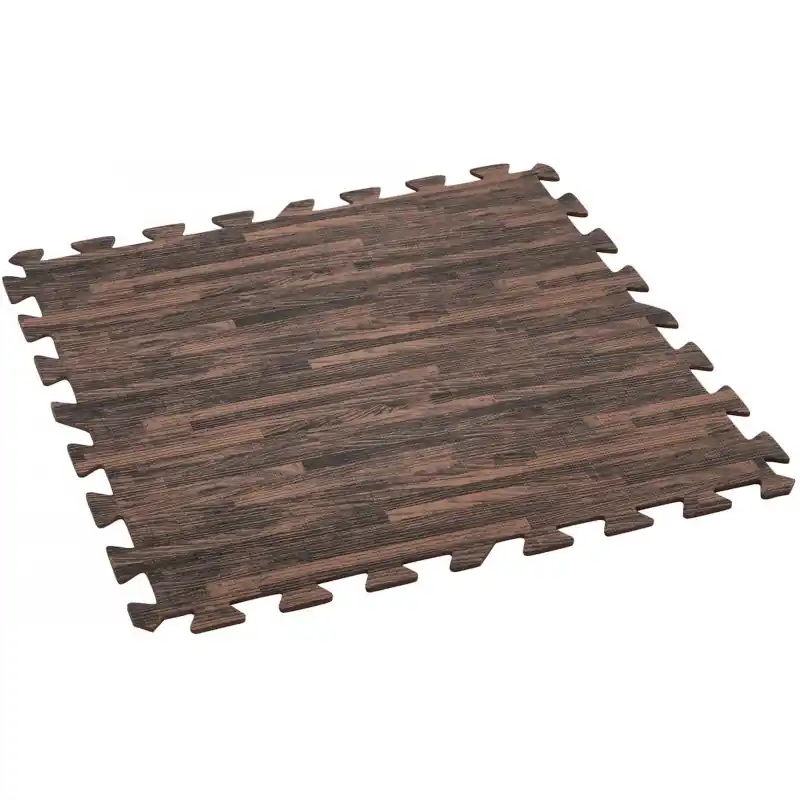 Letzte Chance BESTWAY Pool-Bodenschutzfliesen Set, 12 Stück á 50 x 50 cm, Holz-Optik (Palisander) 58712