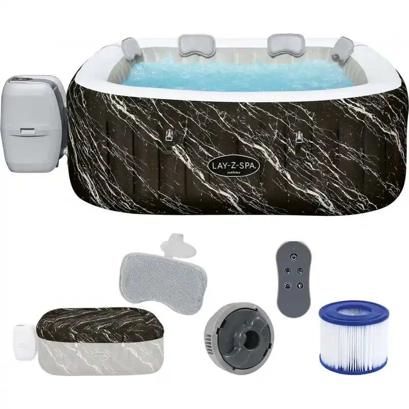 BESTWAY Lay-Z-Spa Hawaii AirJet Whirlpool, 180 x 180 x 66 cm, 4-6 Personen 60261 Markenware