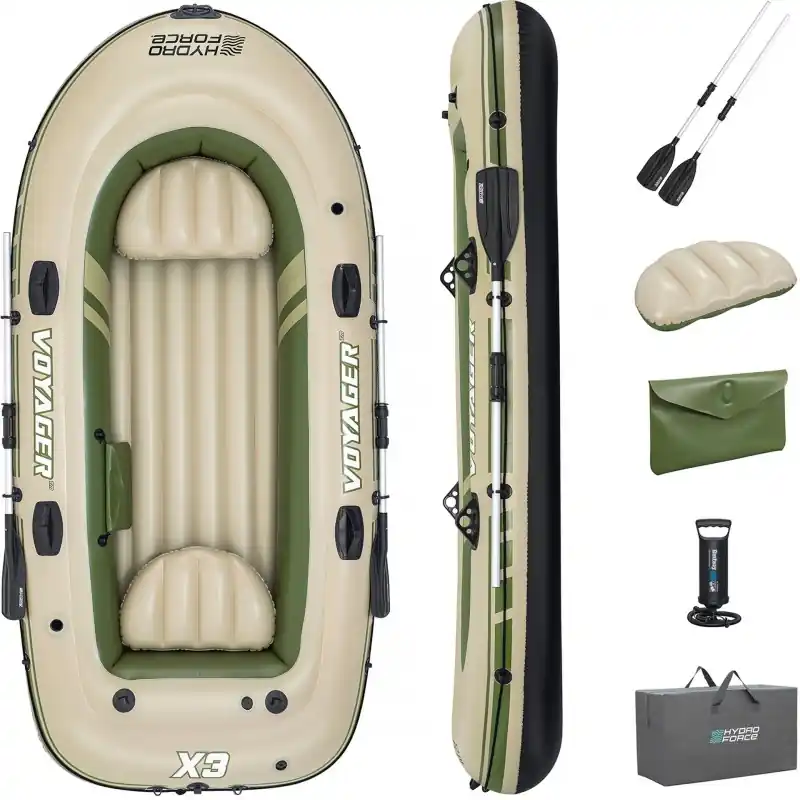 BESTWAY Hydro-Force Voyager X3 Schlauchboot Komplett-Set, 294 x 137 x 39 cm 65164 Preisknaller