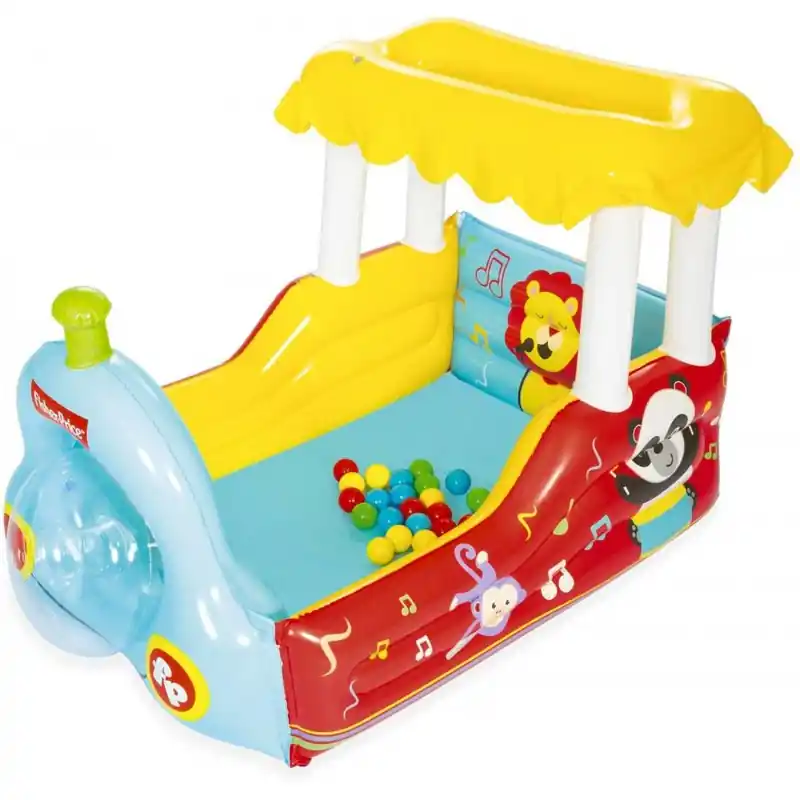 BESTWAY Fisher-Price Dampflok Bällebad 132 x 94 x 89 cm 93537 Mega-Angebot
