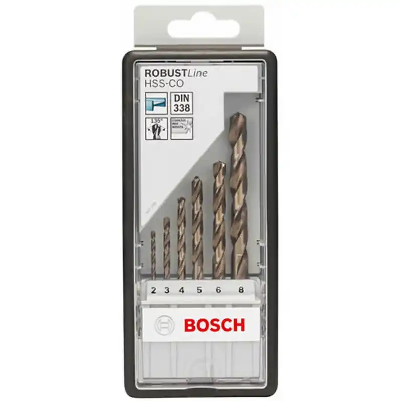 BOSCH 6-teiliges Metallbohrer-Set, Robust Line, HSS-Co, 2–8 mm 2607019924 Jetzt Kaufen