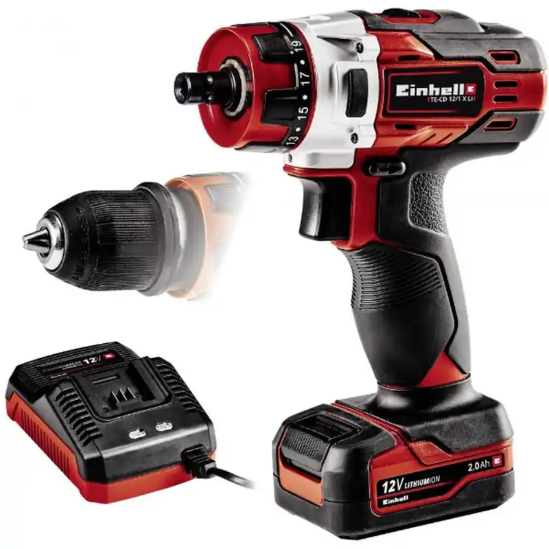Einhell Te-CD 12/1 X-Li (1x2, 0Ah) Akku-Bohrschrauber (12V/1x2,0Ah) 4513592 Günstig