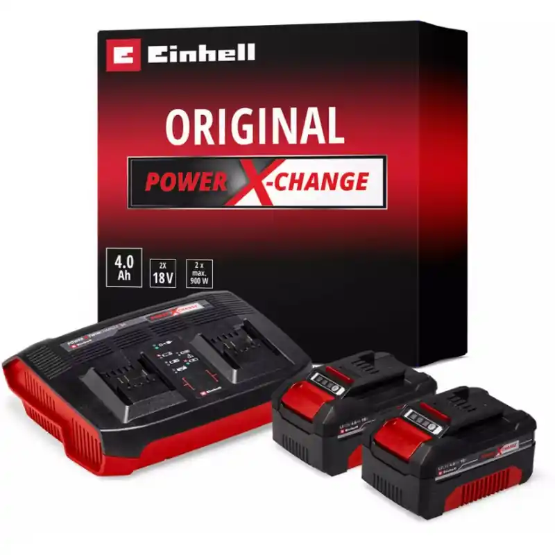 Begrenztes Angebot Einhell Akku Starter Set (18V/2x4,0Ah) Twincharger Kit 1 PXC 4512112