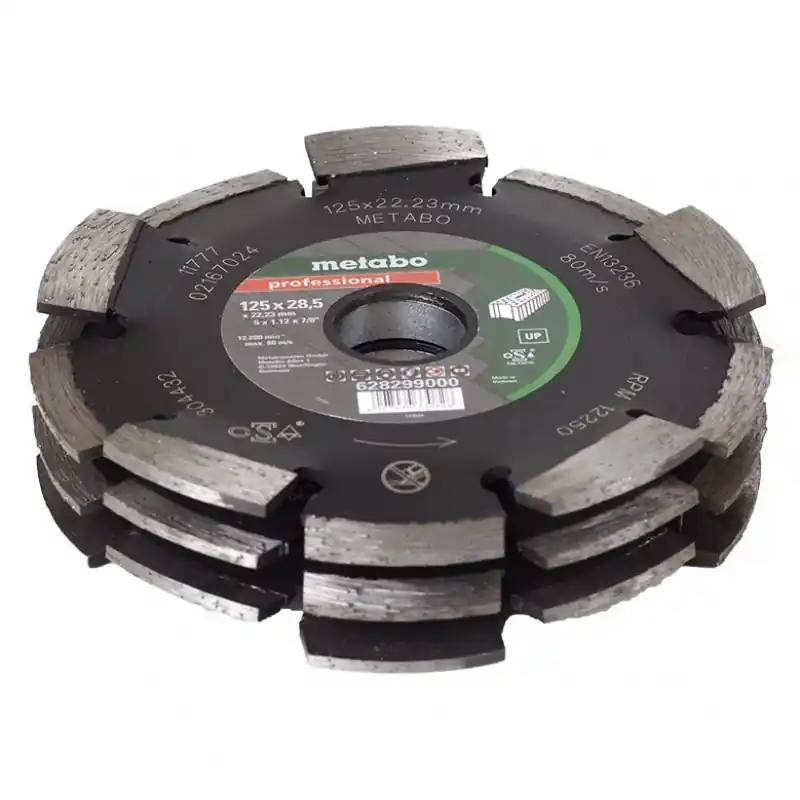 Metabo Diamantfrässcheibe 3 Reihen 125x28,5x22,23 mm Profi UP 628299000 Sofort Bestellen