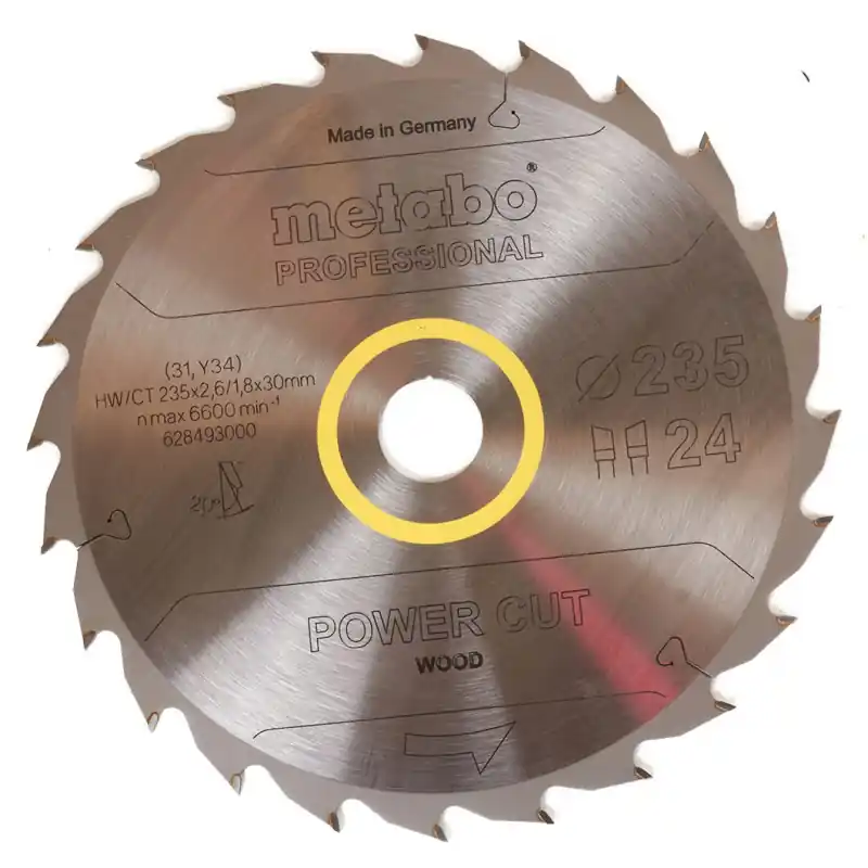 Aktuell Metabo Sägeblatt für Kreissägen 235X30, Z24 WZ 20° 628493000