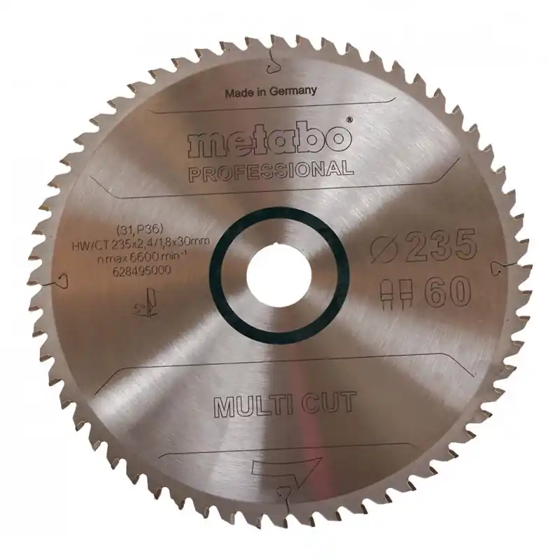 Sofort Bestellen Metabo Sägeblatt „multi cut – professional“, 235x30, Z60 FZ/TZ 5° 628495000