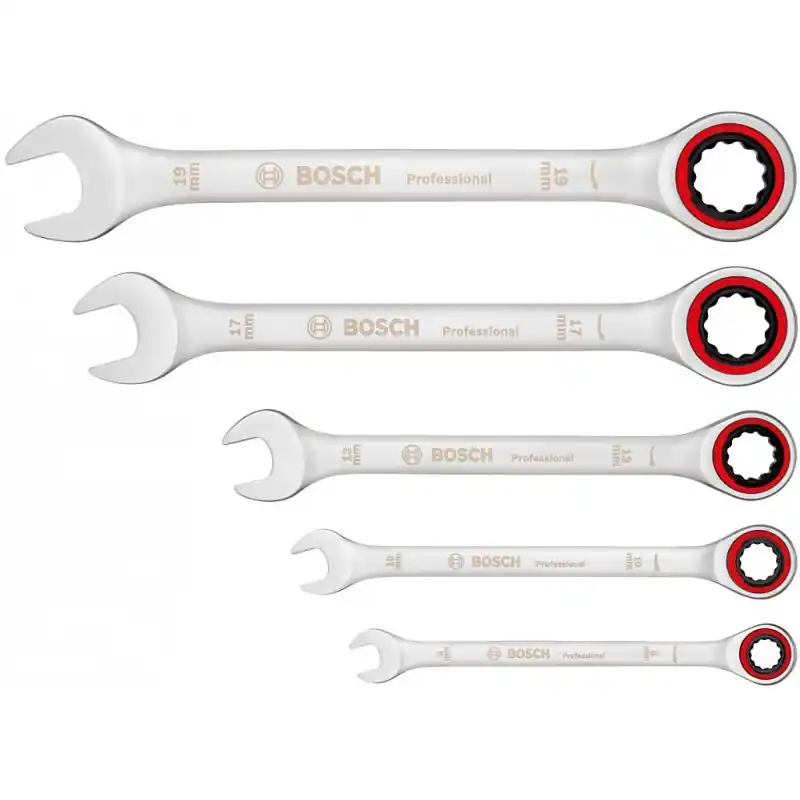 BOSCH Ratschenschlüssel-Set, 5-tlg. PROFESSIONAL 1600A02Z3D Nur Für Kurze Zeit